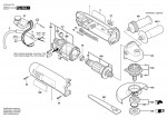 Bosch 0 603 404 803 Pws 8-125 Ce Angle Grinder 230 V / Eu Spare Parts